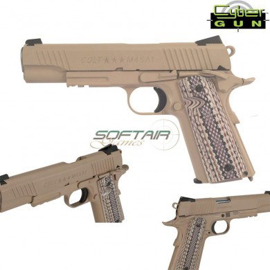 Pistola A Co2 Colt 1911 M45a1 Scarrellante Desert Sand Cybergun (180521)