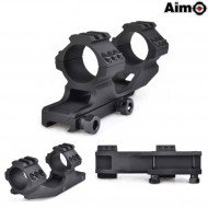 One Piece Cantilever Scope Mount 30mm Black Aim-o (ao9002-bk)