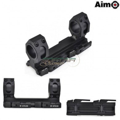 Tactical Qd Scope Ring Mount 25.4/30mm Black Aim-o (ao9012-bk)