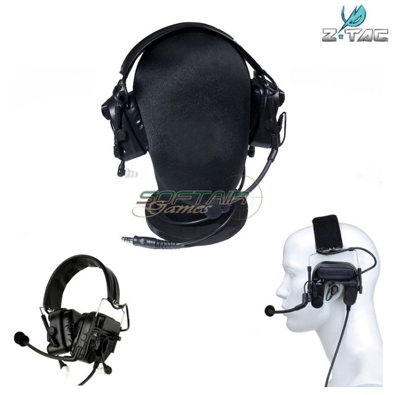 Cuffia/microfono Comtac Iv Black Z-tactical (z038-bk)