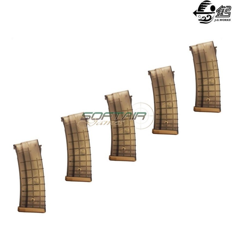 Set 5 Caricatori Maggiorati 460bb Per Ak Pts Type T-tan Jing Gong (jg-m-a4-set)