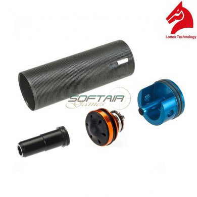 M4 Enhanced Cylinder Set With Silenced Aluminum Piston Head Lonex (gc-04-11)
