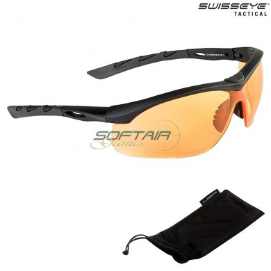 Occhiali Lancer Rubber Black Lente Arancione Swiss Eye® (se-40323)