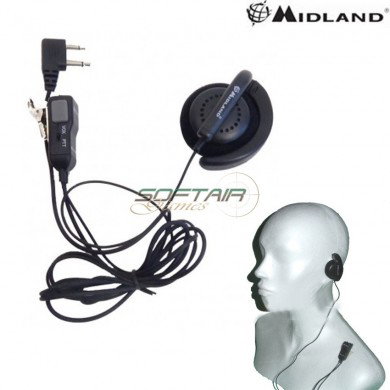 Ma24-l Headset/microphone For Midland Model Mini Midland (c517.02)