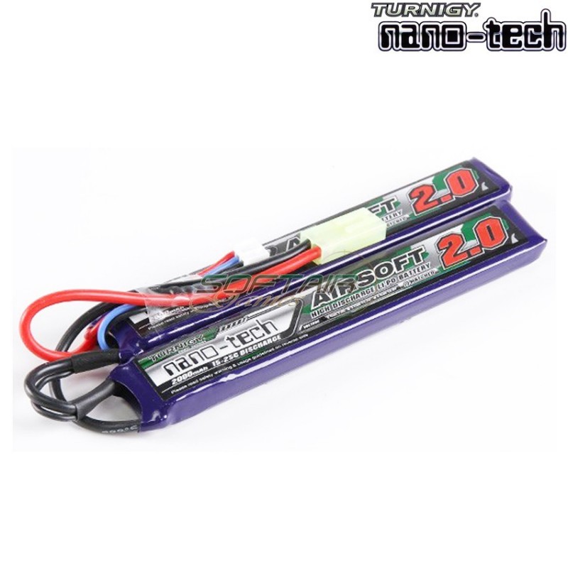 Lipo Battery Connector Tamiya 2000mah 7.4v 15~25c Turnigy Nano-tech (17285/1248)