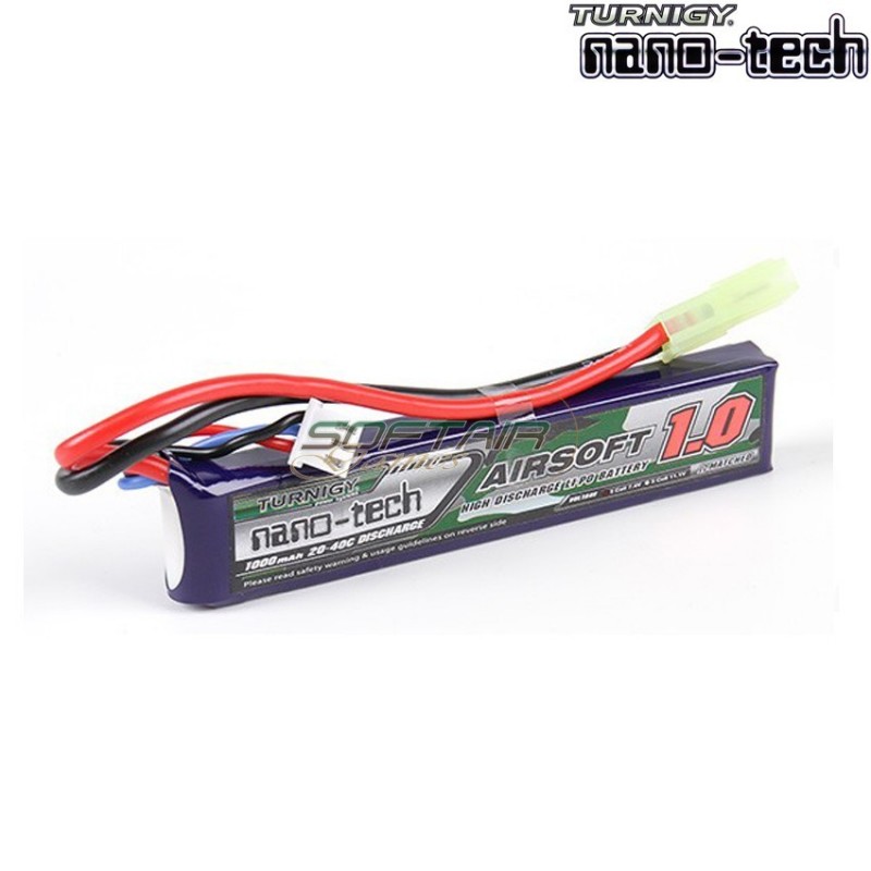 Batteria Lipo Connettore Tamiya 1000mah 7.4v 20~40c Turnigy Nano-tech (1279)