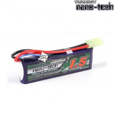 Batteria Lipo Connettore Tamiya 1500mah 7.4v 20~40c Turnigy Nano-tech (37839/1252)