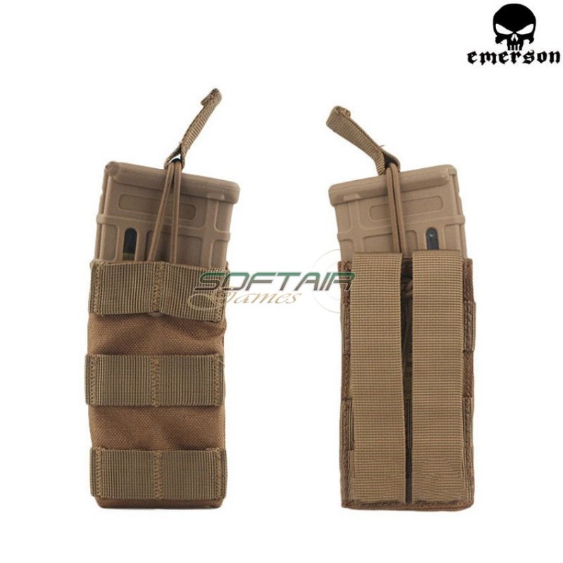 Single 5.56 Open Top Magazine Pouch Coyote Brown Emerson (em6353cb)