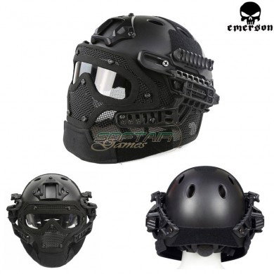 G4 System Pj Elmetto + Maschera Completa Black Emerson (em9197bk)