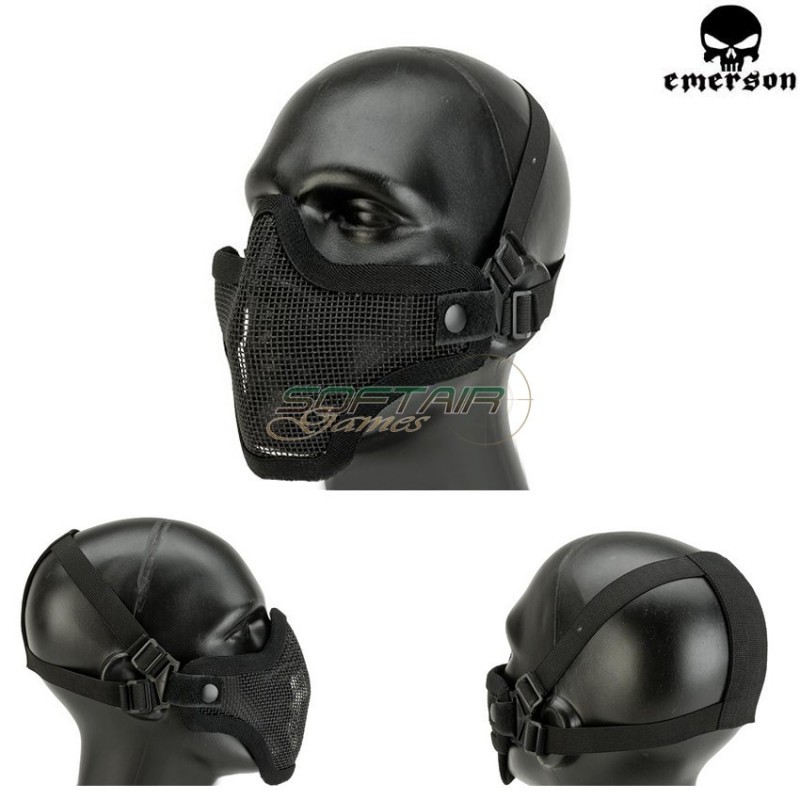 Maschera Iron Face Striker Black Emerson (em6599bk)