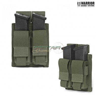 Tasca Doppia Action 9mm Caricatori Pistola Olive Drab Warrior Assault Systems (w-eo-dpda-9-od)