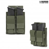 Tasca Doppia Action 9mm Caricatori Pistola Olive Drab Warrior Assault Systems (w-eo-dpda-9-od)