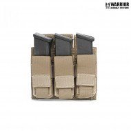 Tasca Tripla Action 9mm Caricatori Pistola Coyote Tan Warrior Assault Systems (w-eo-tpda-9-ct)
