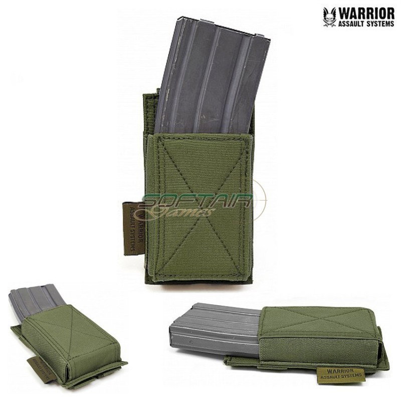 Emp Single Elastic Magazines Pouch Olive Drab Warrior Assault Systems (w-eo-semp-od)