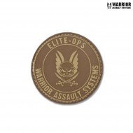 Patch Round Rubber Logo Shield Dark Earth Warrior Assault Systems (w-eo-rrls-de)