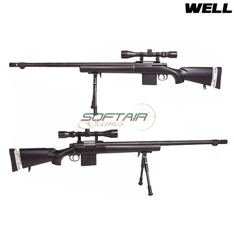 Fucile A Molla Full Set M24 Sws Sniper Black Well (mb4405-bk-full)