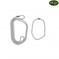 Collana 2 Pezzi Per Piastrine Dog Tag Mil-tec (mil-col2)