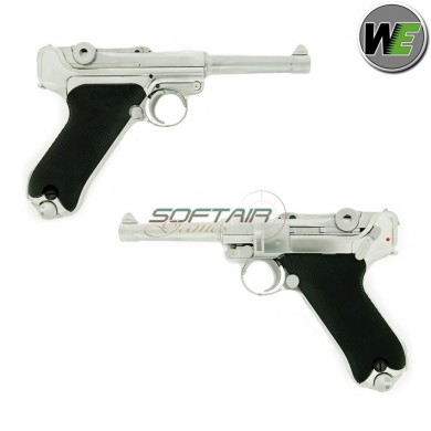 Pistola A Gas Luger P08 Short Silver We (w-p08ss)