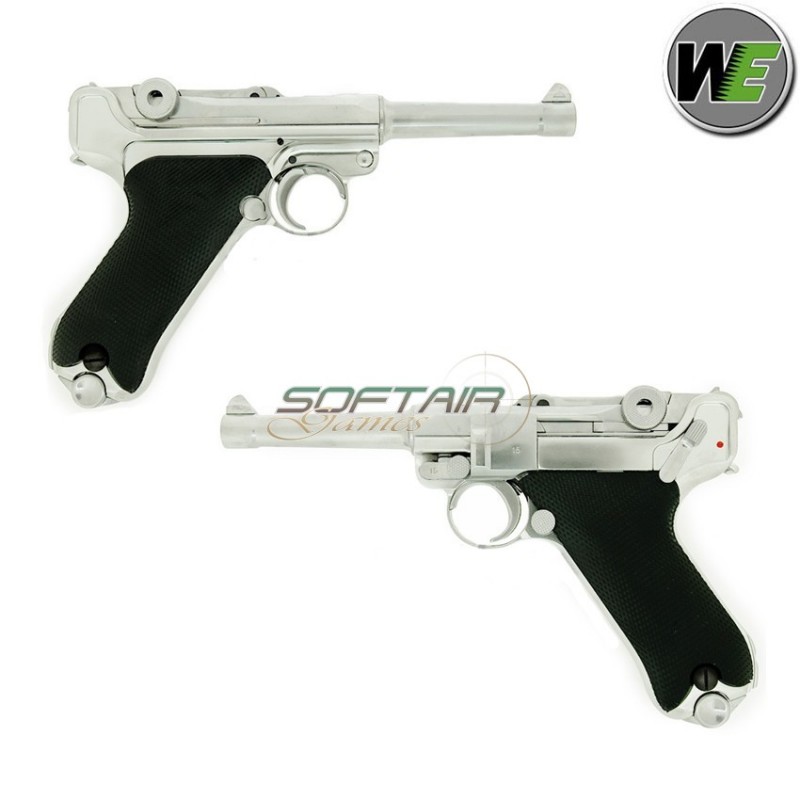 Pistola A Gas Luger P08 Short Silver We (w-p08ss)