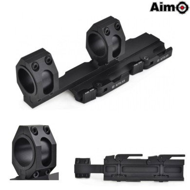 Tactical Extend Qd Scope Ring Mount 25.4/30mm Black Aim-o (ao9018-bk)