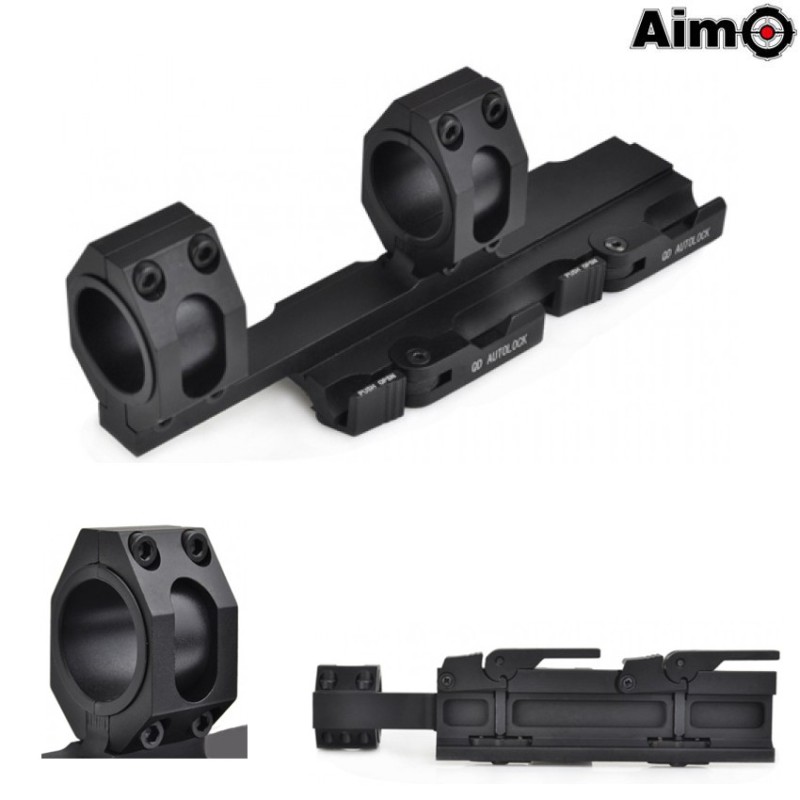 Tactical Extend Qd Scope Ring Mount 25.4/30mm Black Aim-o (ao9018-bk)
