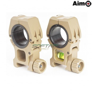 Couple Rings M10 For Scope 25/30mm Dark Earth Aim-o (ao9020-de)