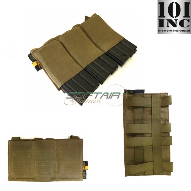 Triple Elastic Magazines Pouch Coyote 101 Inc (359950-ct)