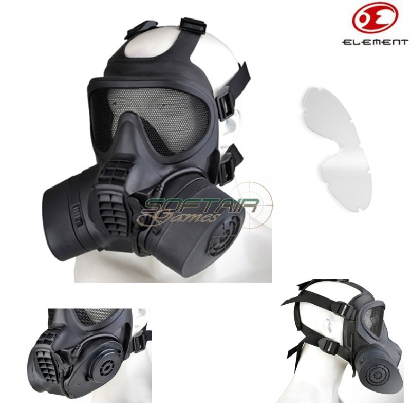 Mask Scott Gsr Facepiece With Mini Fan Black Element (ex337-bk)