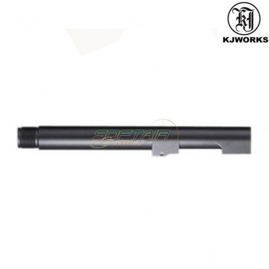 Metal Outer Barrel M9 Threaded Black Kjworks (kjw-outer-m9)