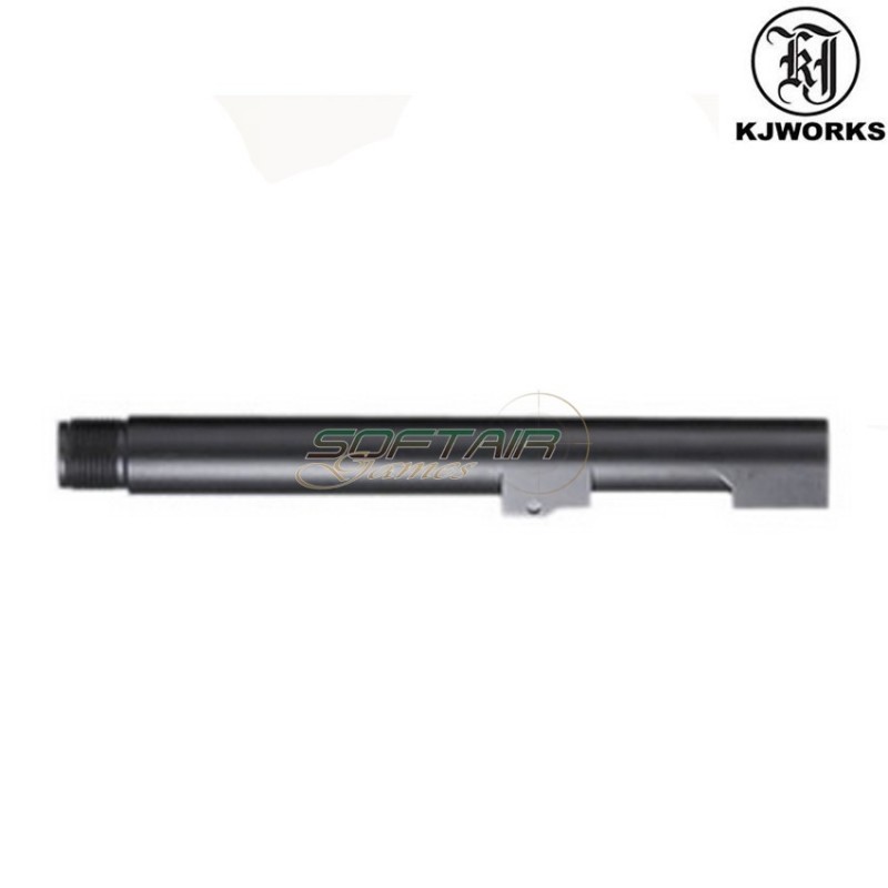 Metal Outer Barrel M9 Threaded Black Kjworks (kjw-outer-m9)