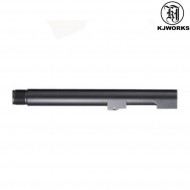 Metal Outer Barrel M9 Threaded Black Kjworks (kjw-outer-m9)