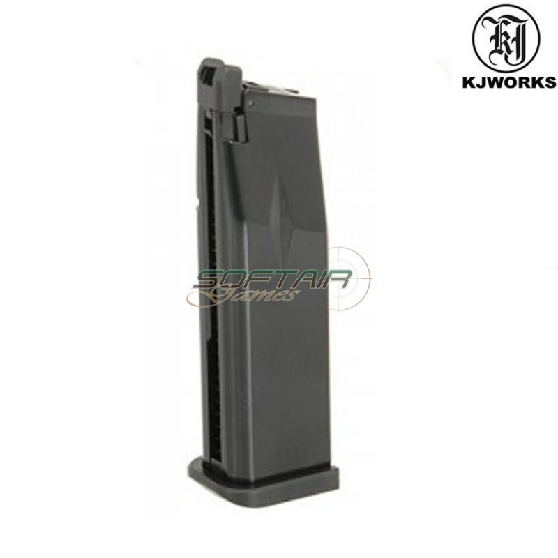 Gas Magazine For Pistol Kp08 Black Kjworks (kjw-mag-gas-kp8)