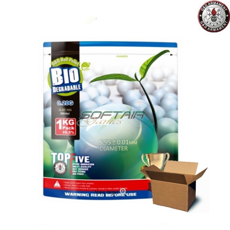 Cartone 12 Buste Pallini Bio Natural 0.20gr White G&g (gg-07103-cart)