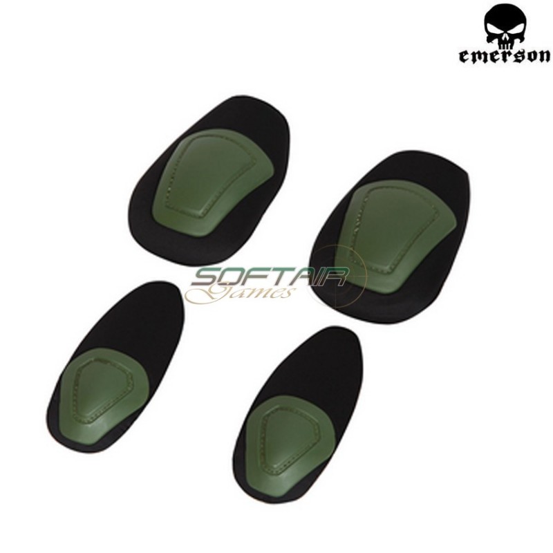 Set Combat Elbow & Knee Pads Olive Drab Emerson (em9999od)