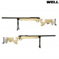Sniper Spring Rifle L96 Tactical Karabiner Mauser Tan Well (mb05t)