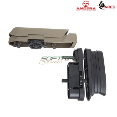 Set Tactical Advanced Butt/cheek Pad For Spring Rifle Striker Dark Earth Ares Amoeba (ar-as-pad001-de)