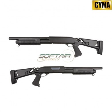 Fucile A Molla Pompa M870 Black Cqb Cyma (cm-353-bk)