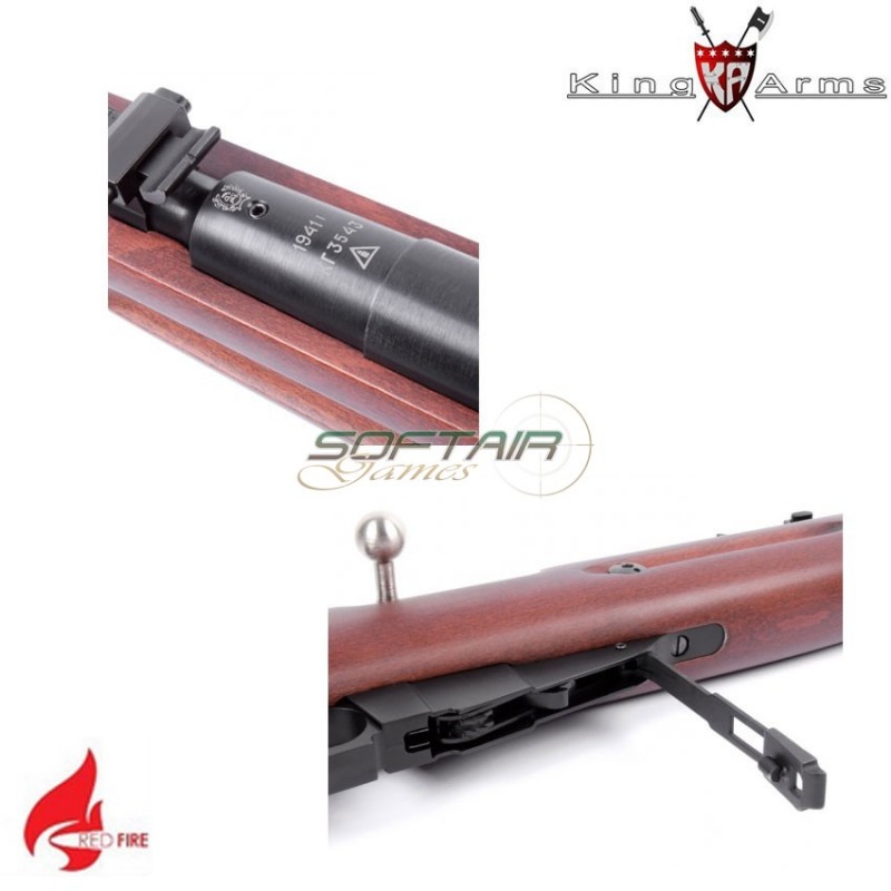 Spring Rifle Mosin Nagant 1891/30 Real Wood Red Fire King Arms (ka-mosin)