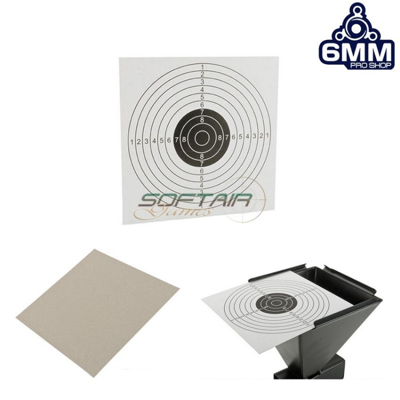 Set 10 Bersagli White In Cartone Per Bersaglio Trap 6mm Pro Shop (target-16928)