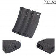 Set 3 Aeg Mid-caps Magazines 120bb M4/m16 Black Kwa (kwa-mag-120-bk-set)