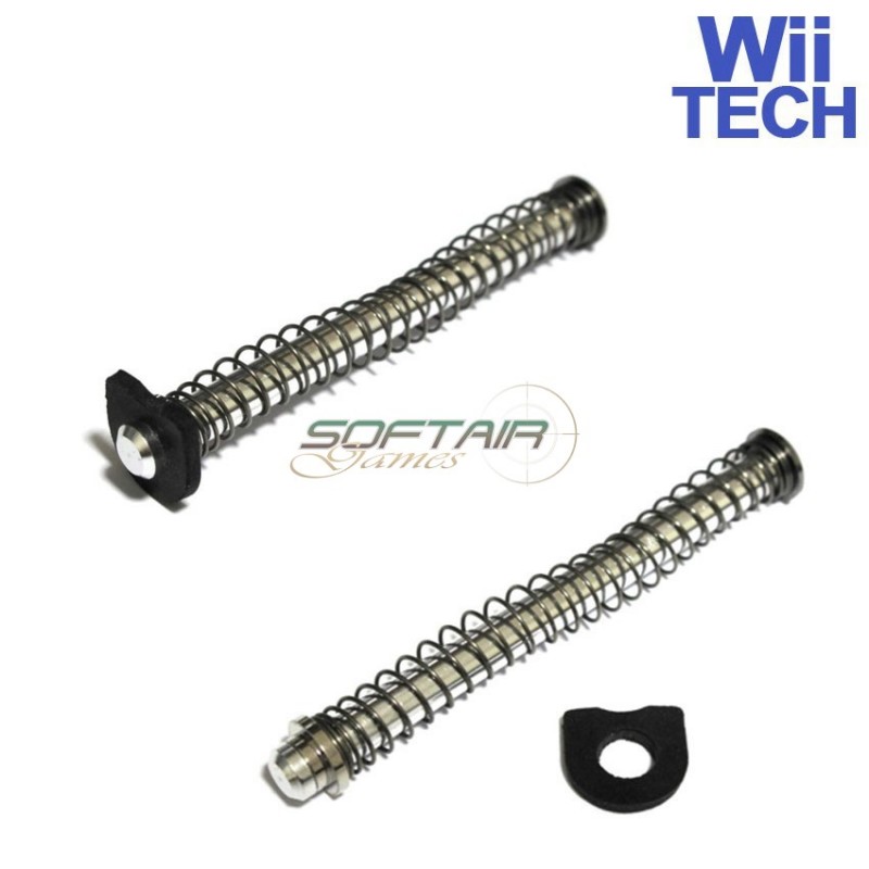 Enhanced Spring Guide Silver For Ksc/tokyo Marui Glock Wii Tech (wt-1196)