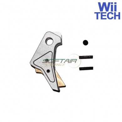Grilletto Cnc Type B Tactical Silver-gold Per Glock Marui/we Wii Tech (wt-3349)