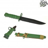 Dummy Knife Type 4 M4/m16 Bayonet With Hard Holster Green Frog Industries (fi-007657-od)