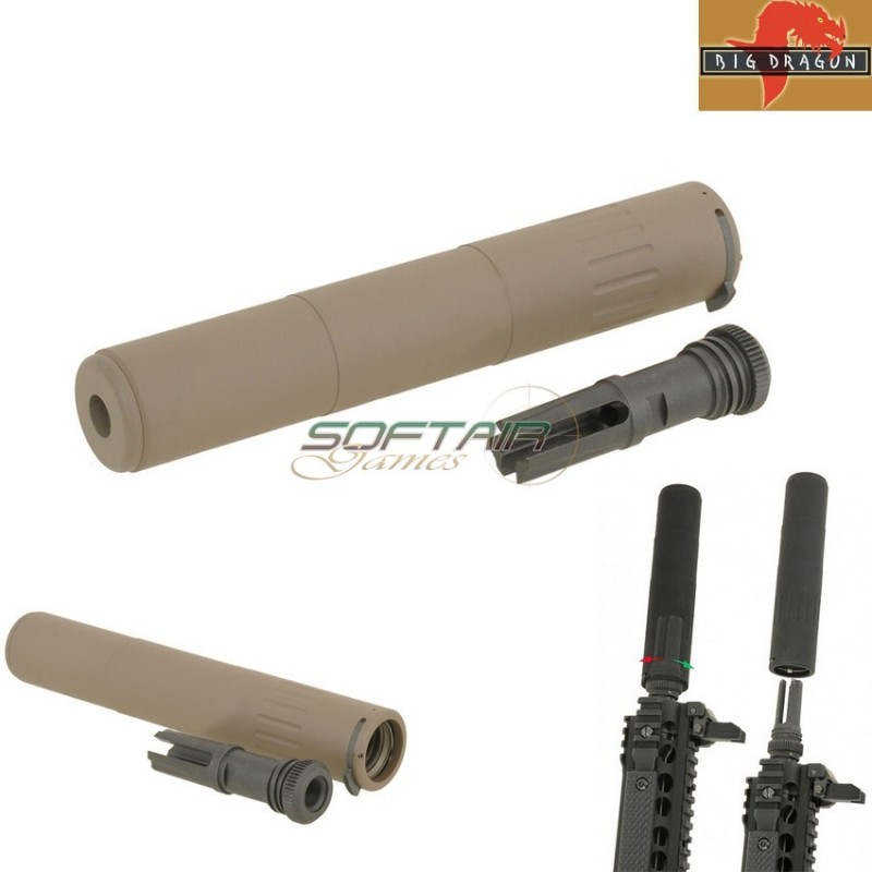 Silenziatore Aac M4/spr Deluxe Style Dark Earth Big Dragon (bd0502a)