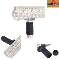 Grip Short Golfball For Keymod System Silver & Black Big Dragon (bd9000b)