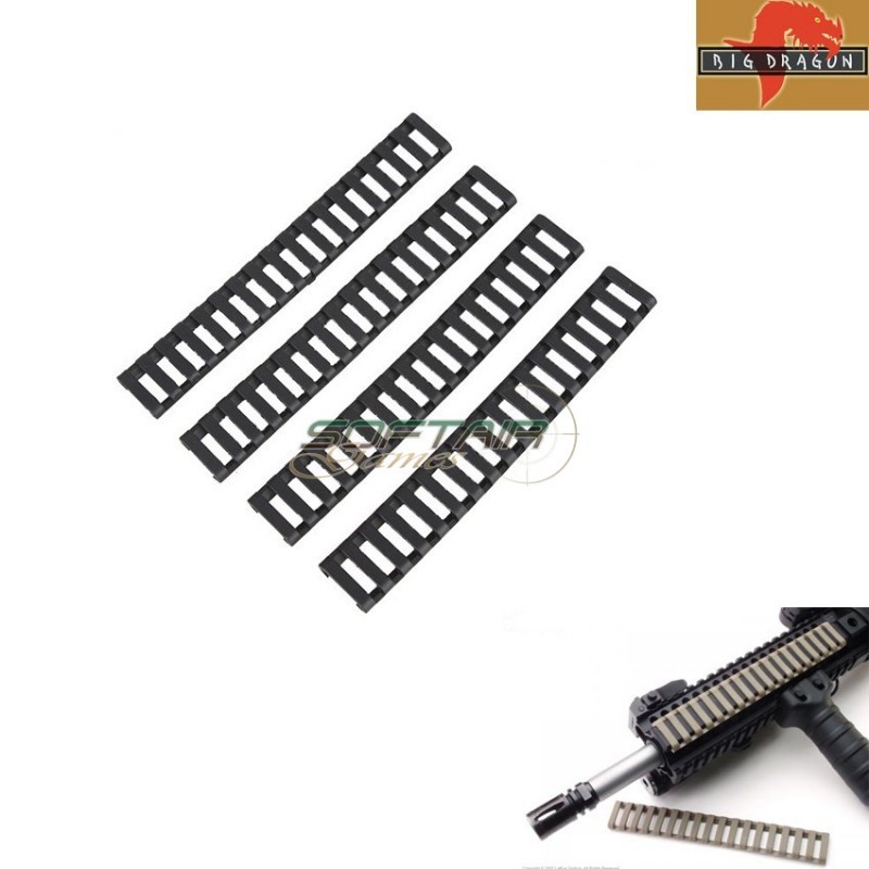 Set 4 Ladder Rail Cover Black Type B Big Dragon (bd4153)