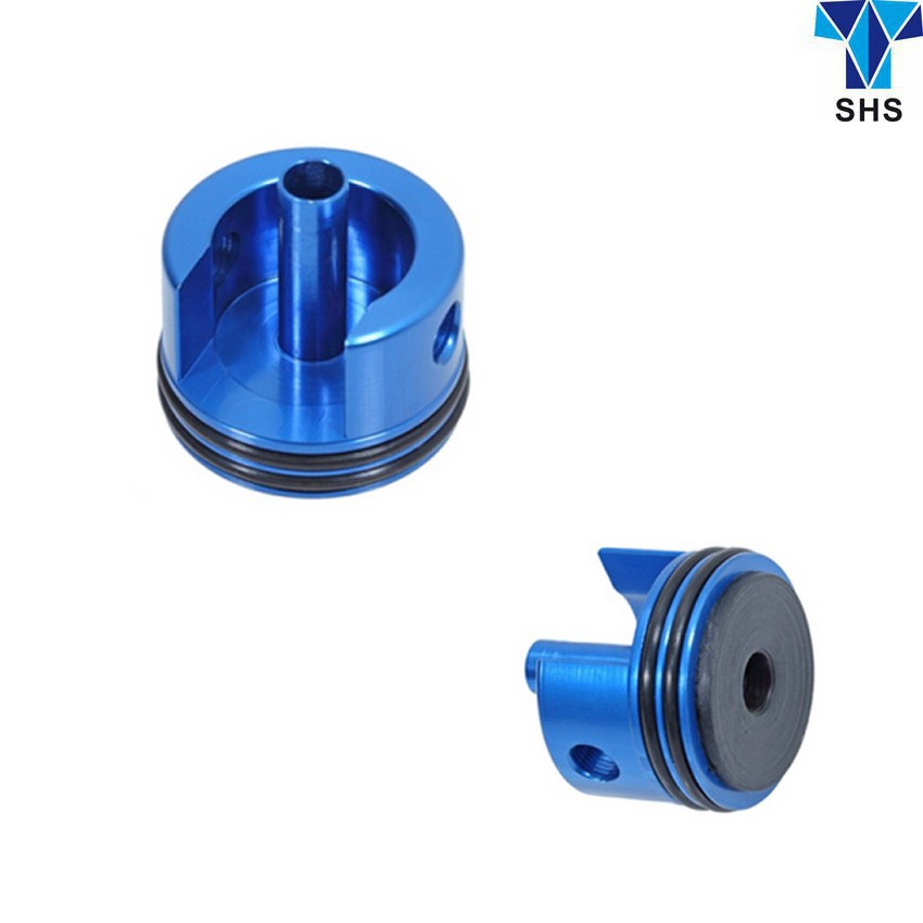 SHS Aluminum Double O-ring Cylinder Head Long Type w//Pad for V3 Gearbox