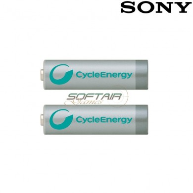 Set 2x Stilo Batteries Rechargeable Aa Cycle Energy Sony (sy-aaric)