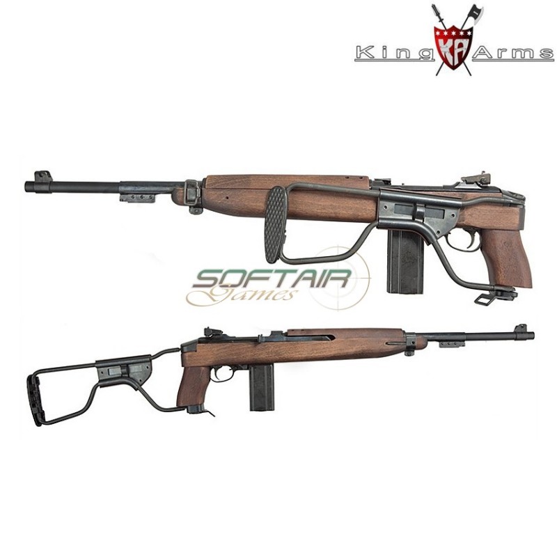 Fucile A Co2 M1 Paratropper Real Wood Gbb King Arms (ka-211244)