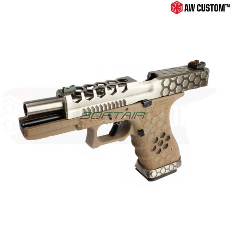 Pistola A Gas Vx Series G17 Dark Earth/silver Gbb Armorer Works (AW-VX0110)